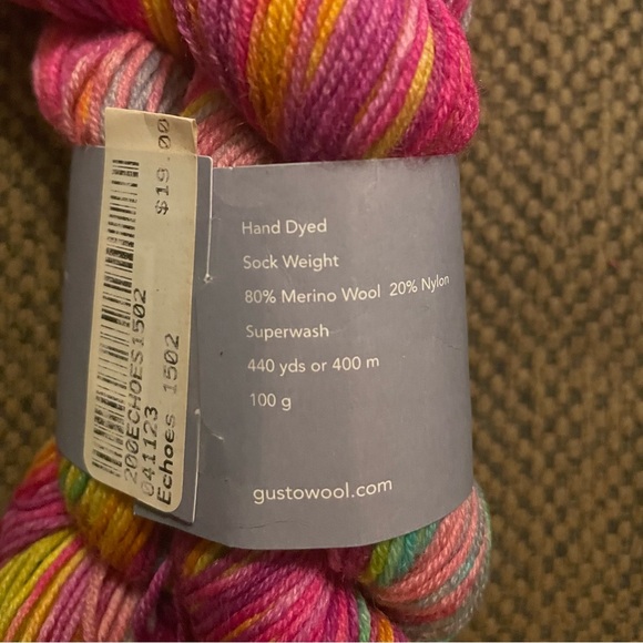 NWT Gusto Wool Sock Yarn, Multicolored, 2 hanks - Picture 4 of 7